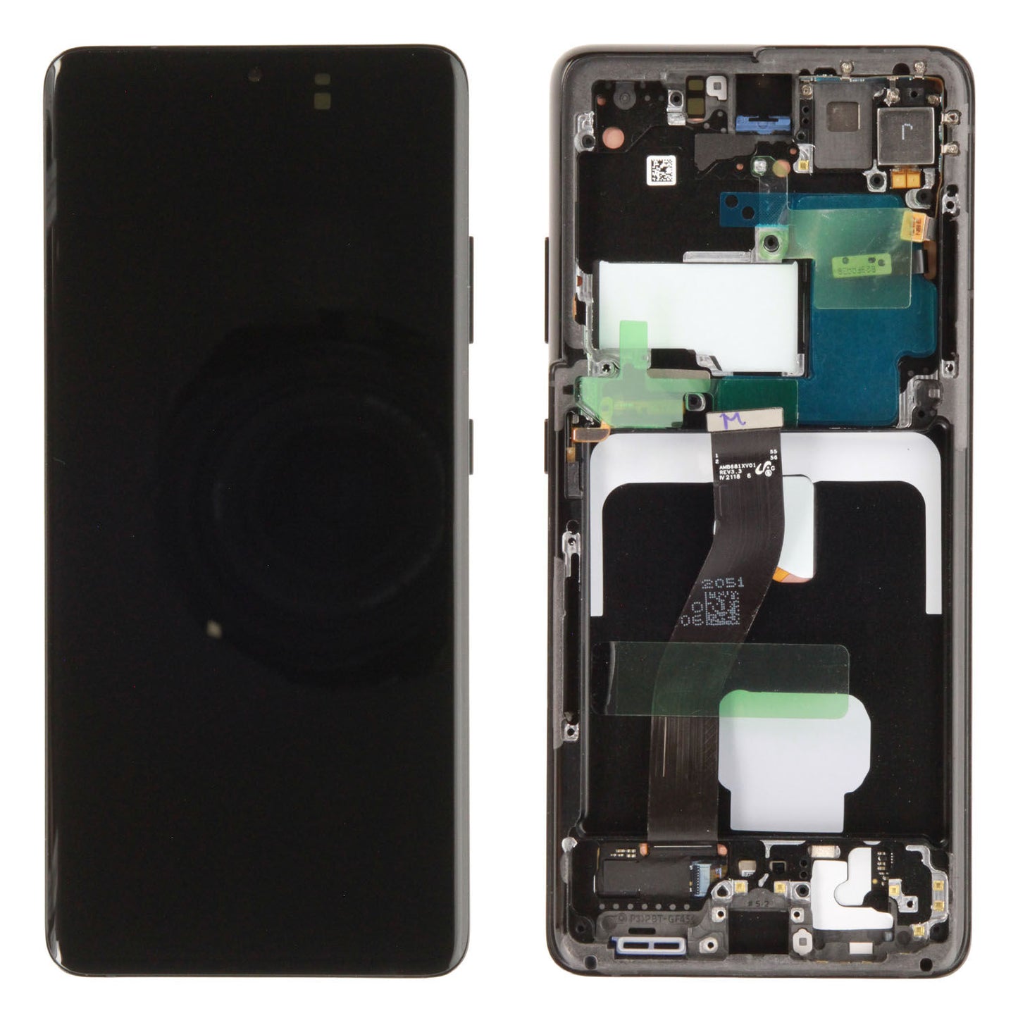 Samsung Galaxy S21 Ultra (G998) OLED Display - Phantom Black (Genuine Service Pack) Assembled