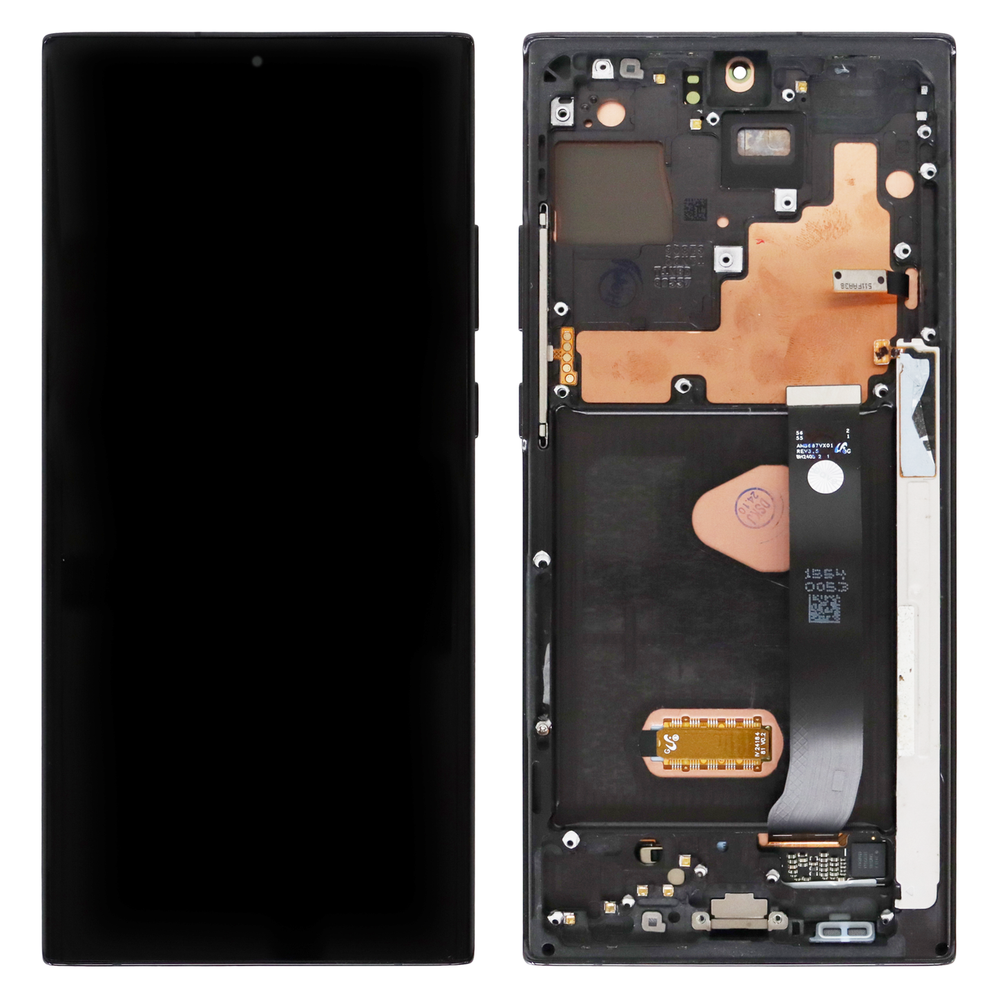 Samsung Galaxy Note 20 Ultra (SM-N986B, SM-N986B/DS) OLED Display (Refurbished) With Frame (Black)