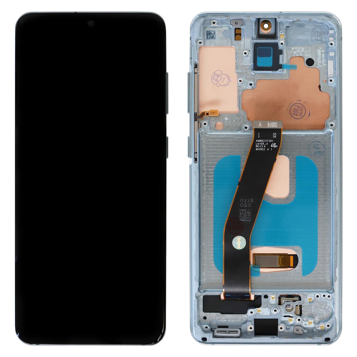 Samsung Galaxy S20 (SM-G980, SM-G981) OLED Display With Frame (Blue)