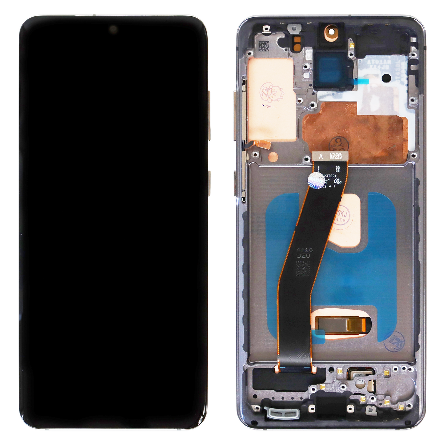 Samsung Galaxy S20 (SM-G980, SM-G981) OLED Display With Frame (Grey)