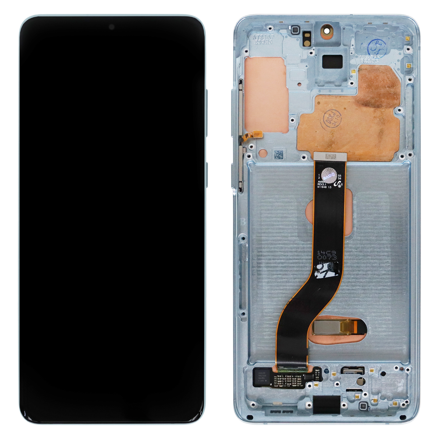 Samsung Galaxy S20 Plus (SM-G985F, SM-G985F/DS) OLED Display with Blue Frame (Refurbished)