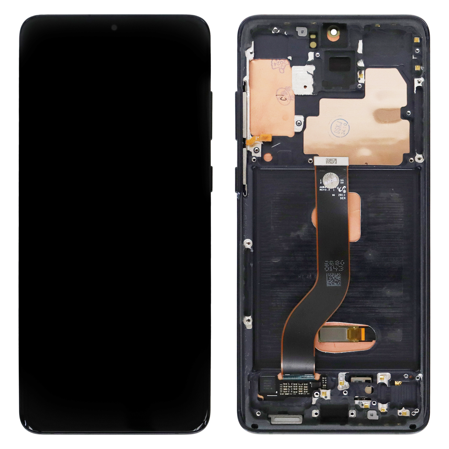 Samsung Galaxy S20 Plus (SM-G985F, SM-G985F/DS) OLED Display with Black Frame (Refurbished)