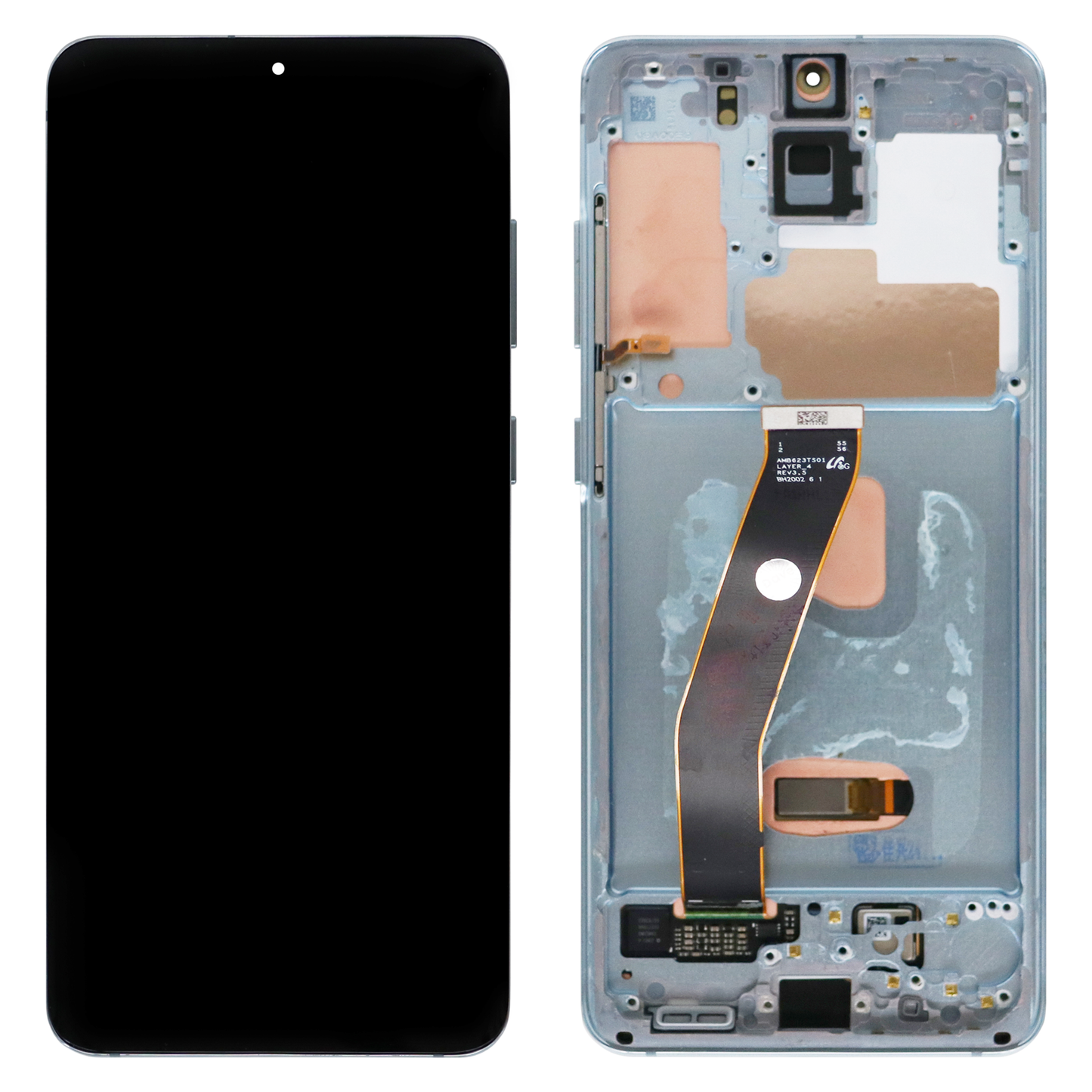 Samsung Galaxy S20 (SM-G980F, SM-G980F/DS) OLED Display with Cloud Blue Frame (Refurbished)