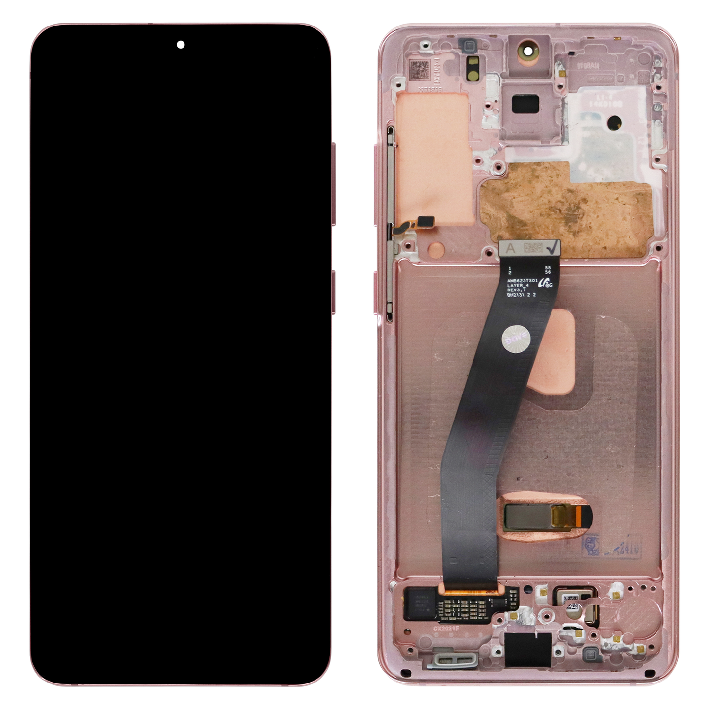 Samsung Galaxy S20 (SM-G980F, SM-G980F/DS) OLED Display with Pink Frame (Refurbished)