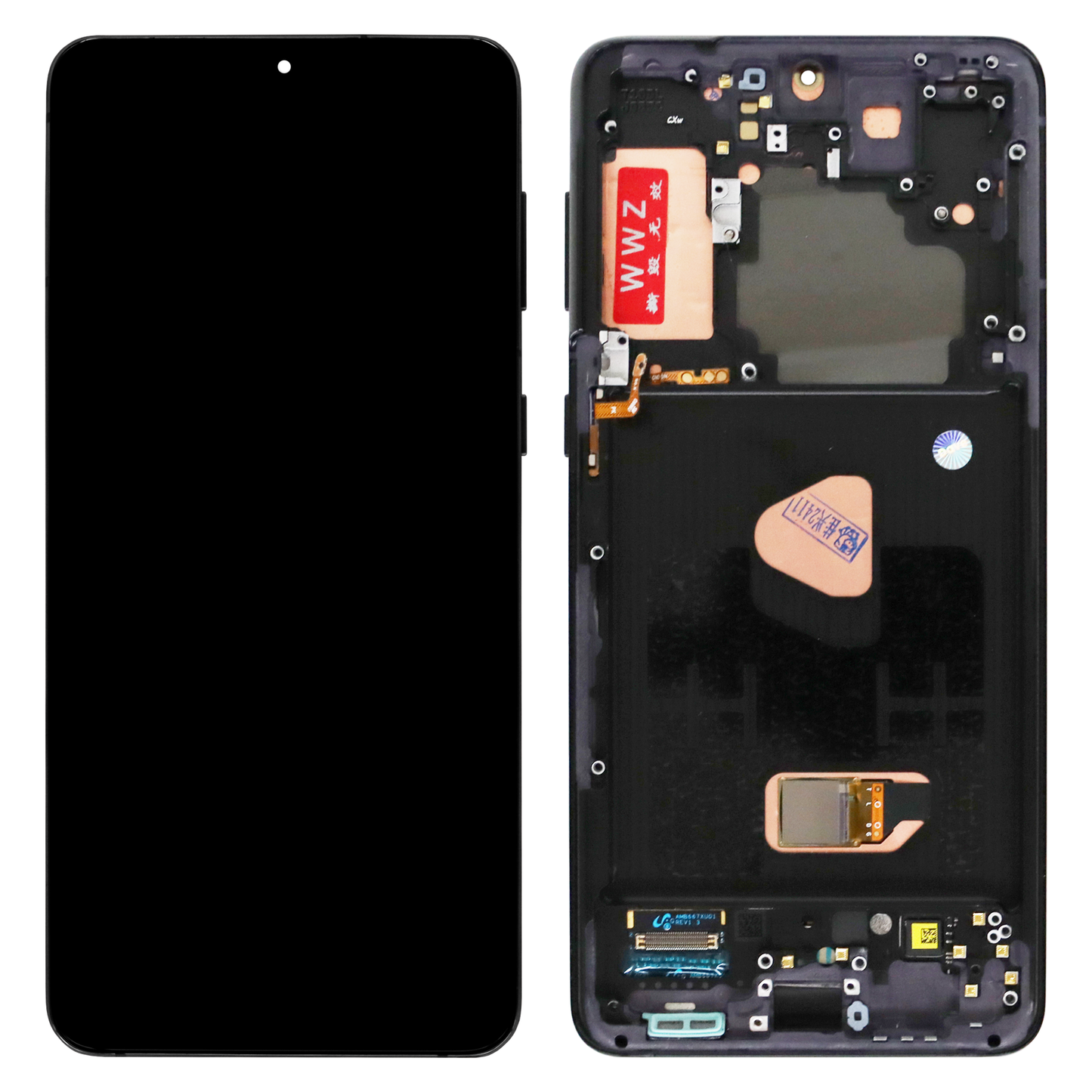 Samsung Galaxy S21 Plus (SM-G996B, SM-G996B/DS) OLED Display with Black Frame (Refurbished)