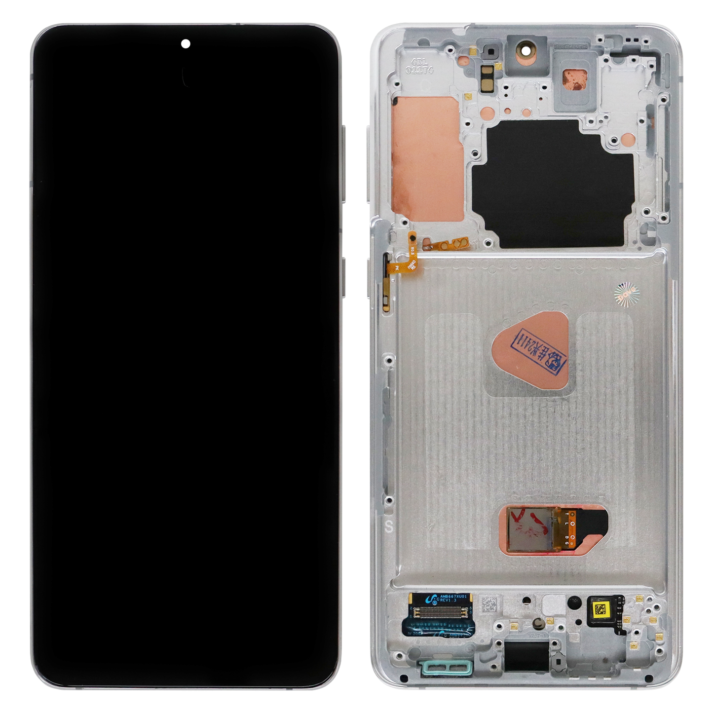 Samsung Galaxy S21 Plus (SM-G996B, SM-G996B/DS) OLED Display with Silver Frame (Refurbished)