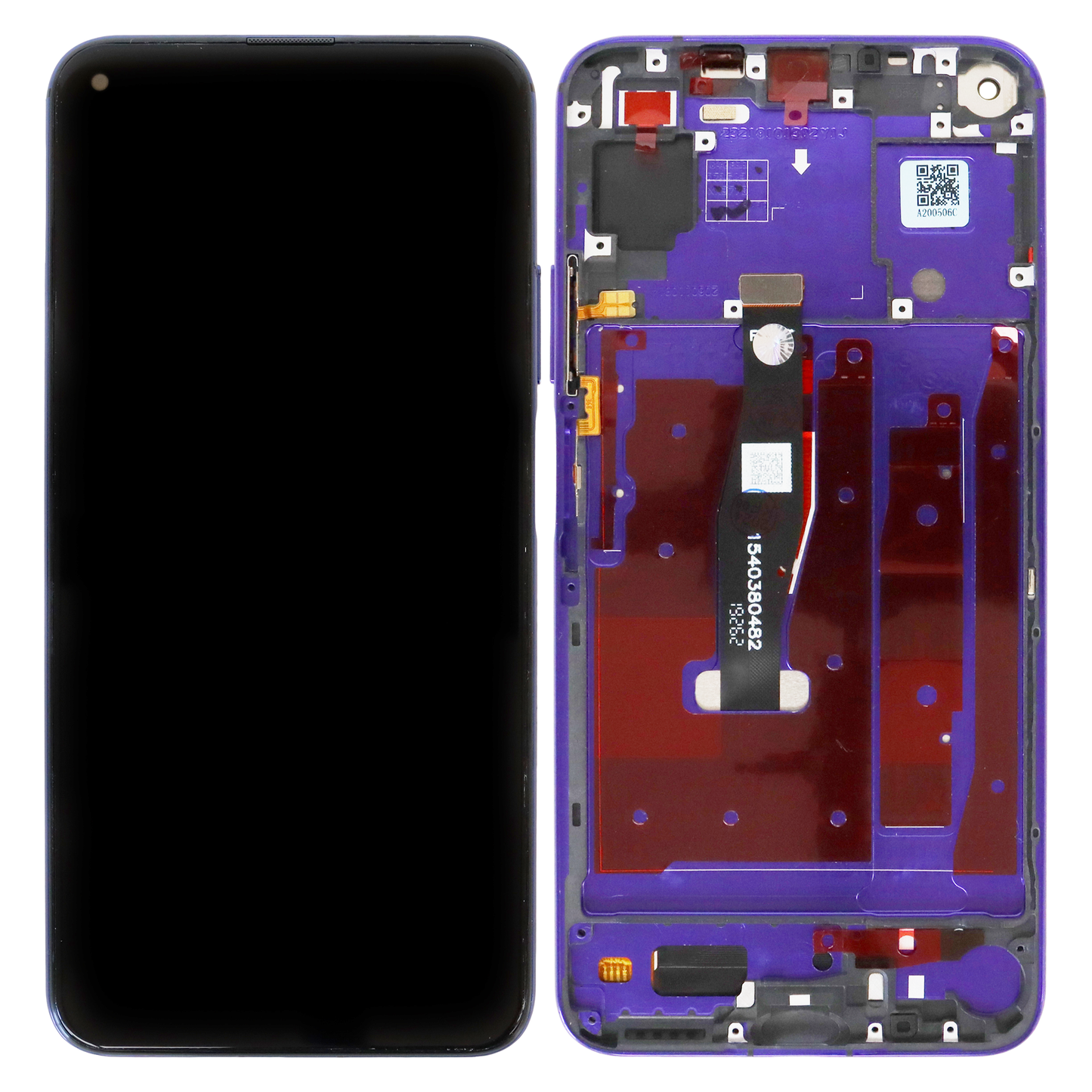 Huawei Nova 5T (YAL-L21, YAL-L61) LCD Display With Frame (Purple)