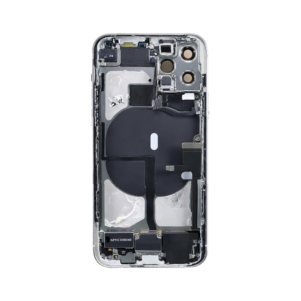 iPhone 11 Pro Back Housing With Small Parts - Silver (Genuine Pulled Grade A/B)