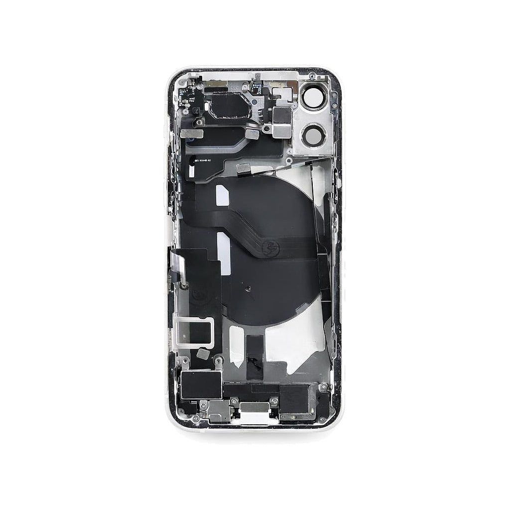 iPhone 12 Mini Back Housing With Small Parts - White (Genuine Pulled Grade A/B)