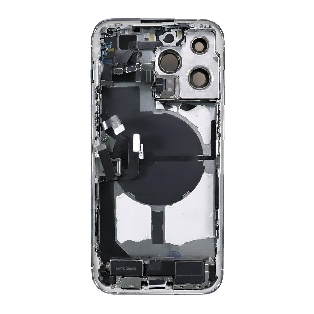 iPhone 14 Pro Max Back Housing With Small Parts - Silver (Genuine Pulled Grade A/B)