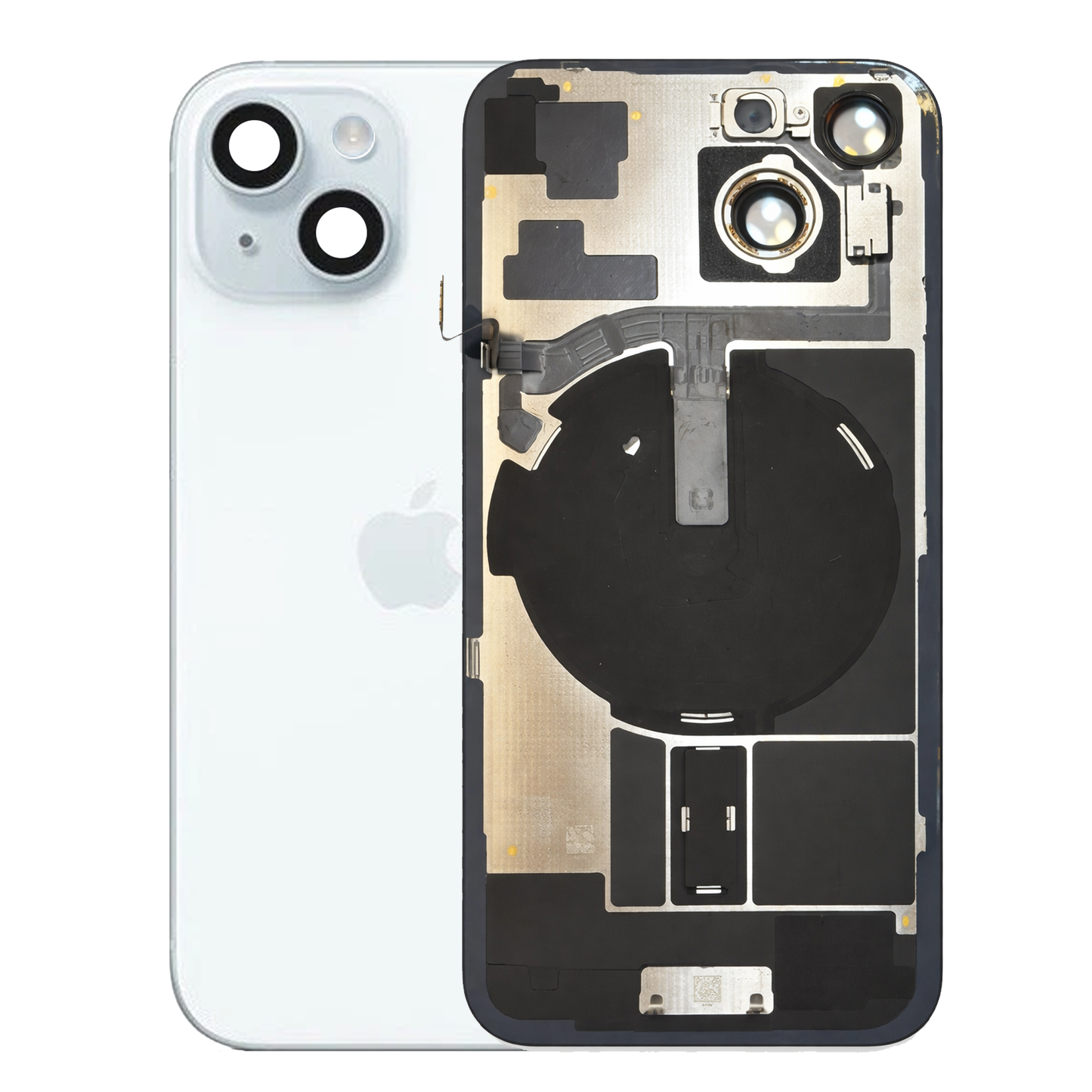 iPhone 15 Back Glass with Small Parts - Blue (Genuine Pulled)