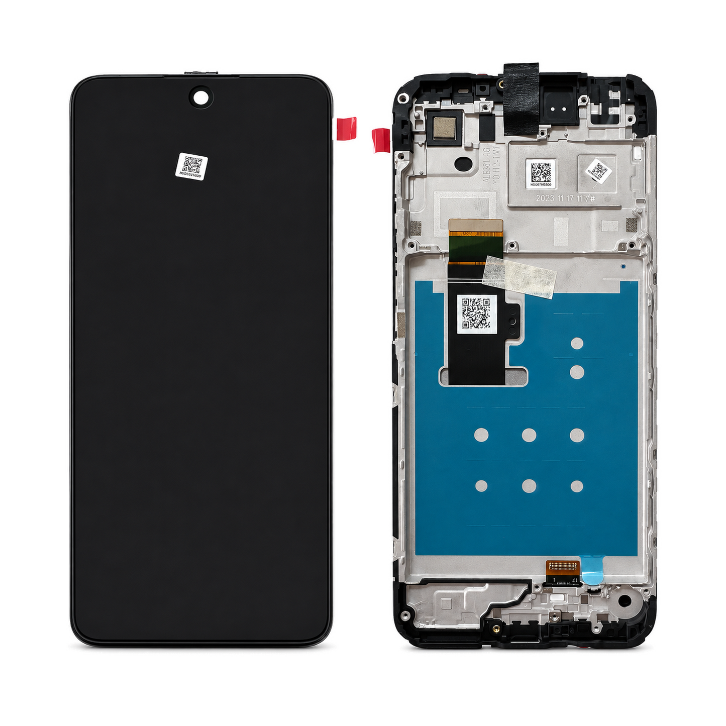 LCD Display Assembly With Frame for Motorola Moto G13 XT2331 Genuine Service Pack - Black 5D68C22318