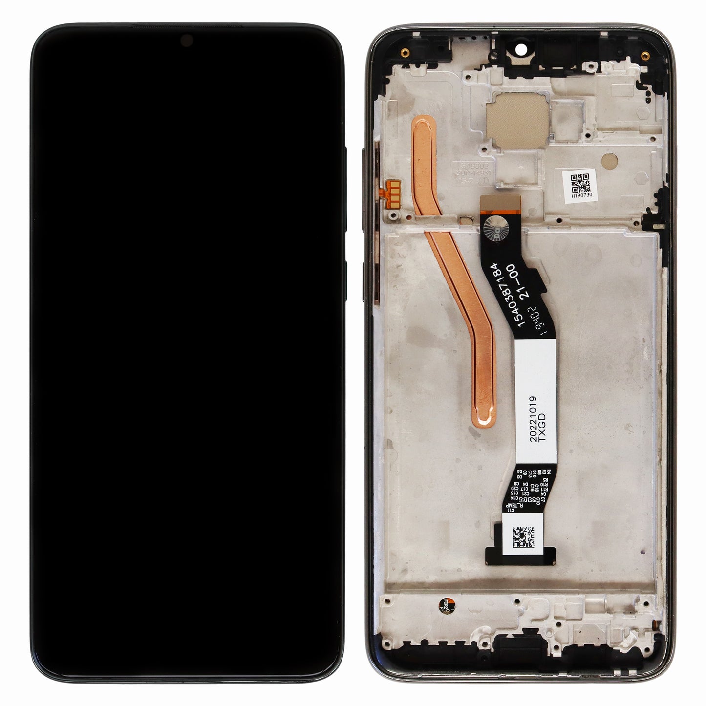 Xiaomi Redmi Note 8 Pro (M1906G7G, M1906G7I) LCD Display with Frame (Black)