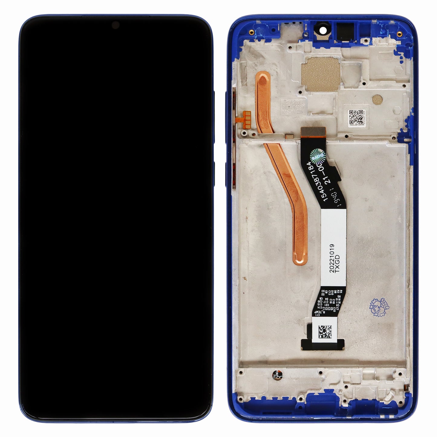 Xiaomi Redmi Note 8 Pro (M1906G7G, M1906G7I) LCD Display with Frame (Blue)
