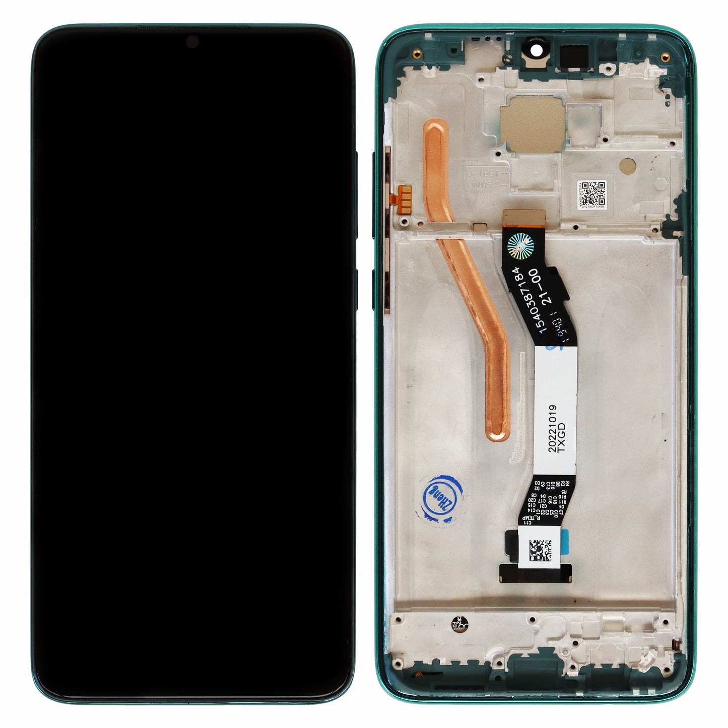 Xiaomi Redmi Note 8 Pro (M1906G7G, M1906G7I) LCD Display with Frame (Green)