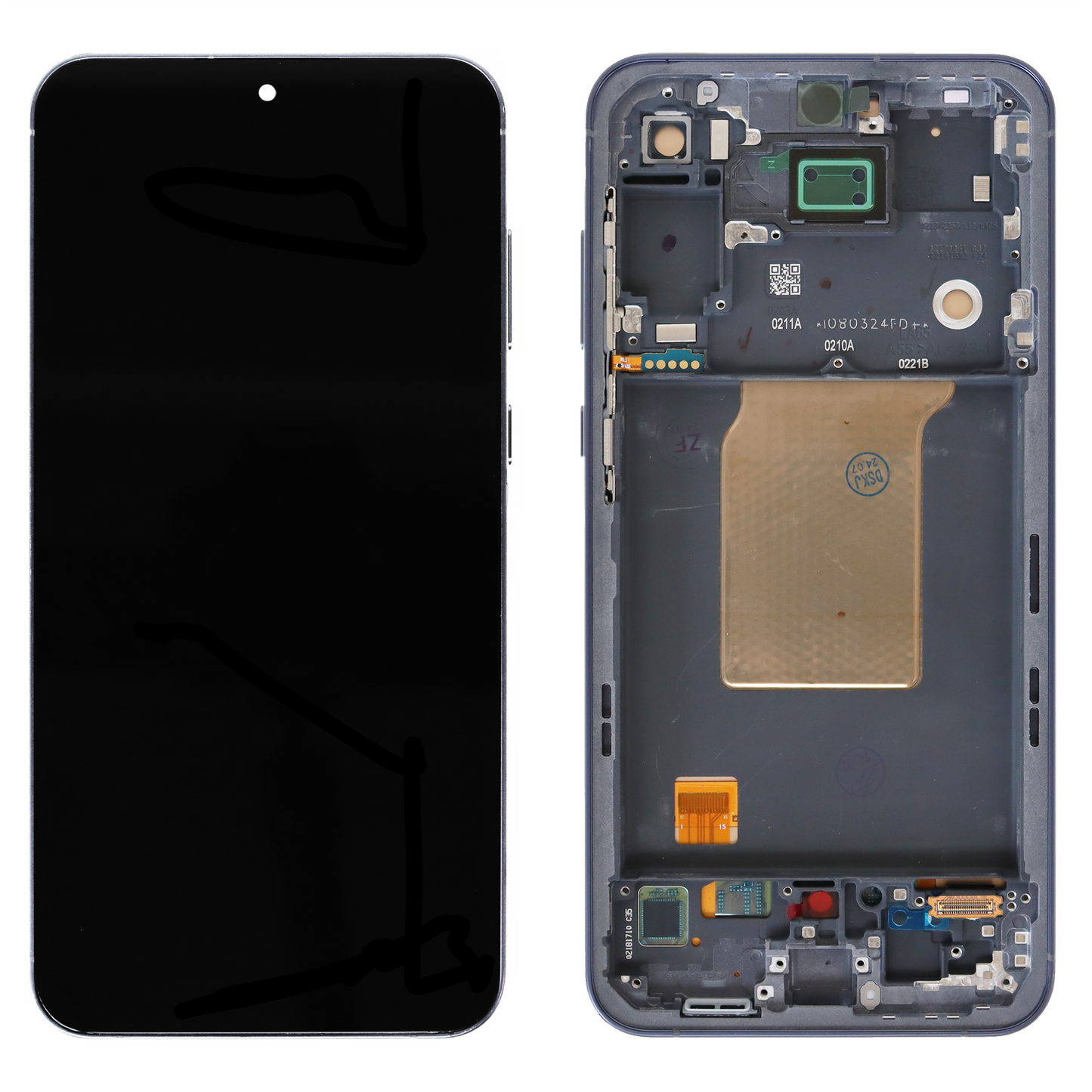 Samsung Galaxy A55 (SM-A556B, SM-A556E) OLED Display With Frame (Black)