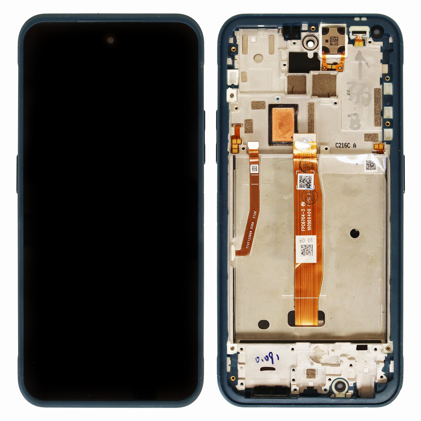 Nokia XR20 (TA-1362, TA-1368) LCD Display With Frame (Blue)