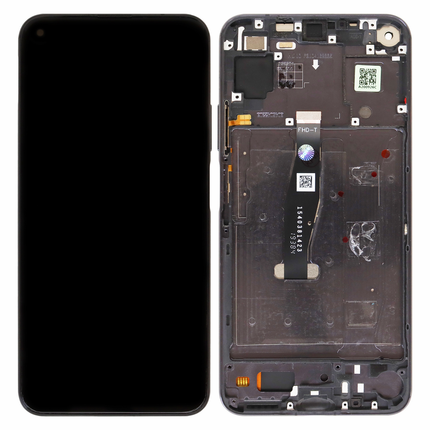 Huawei Nova 5T (YAL-L21, YAL-L61) LCD Display With Frame (Black)