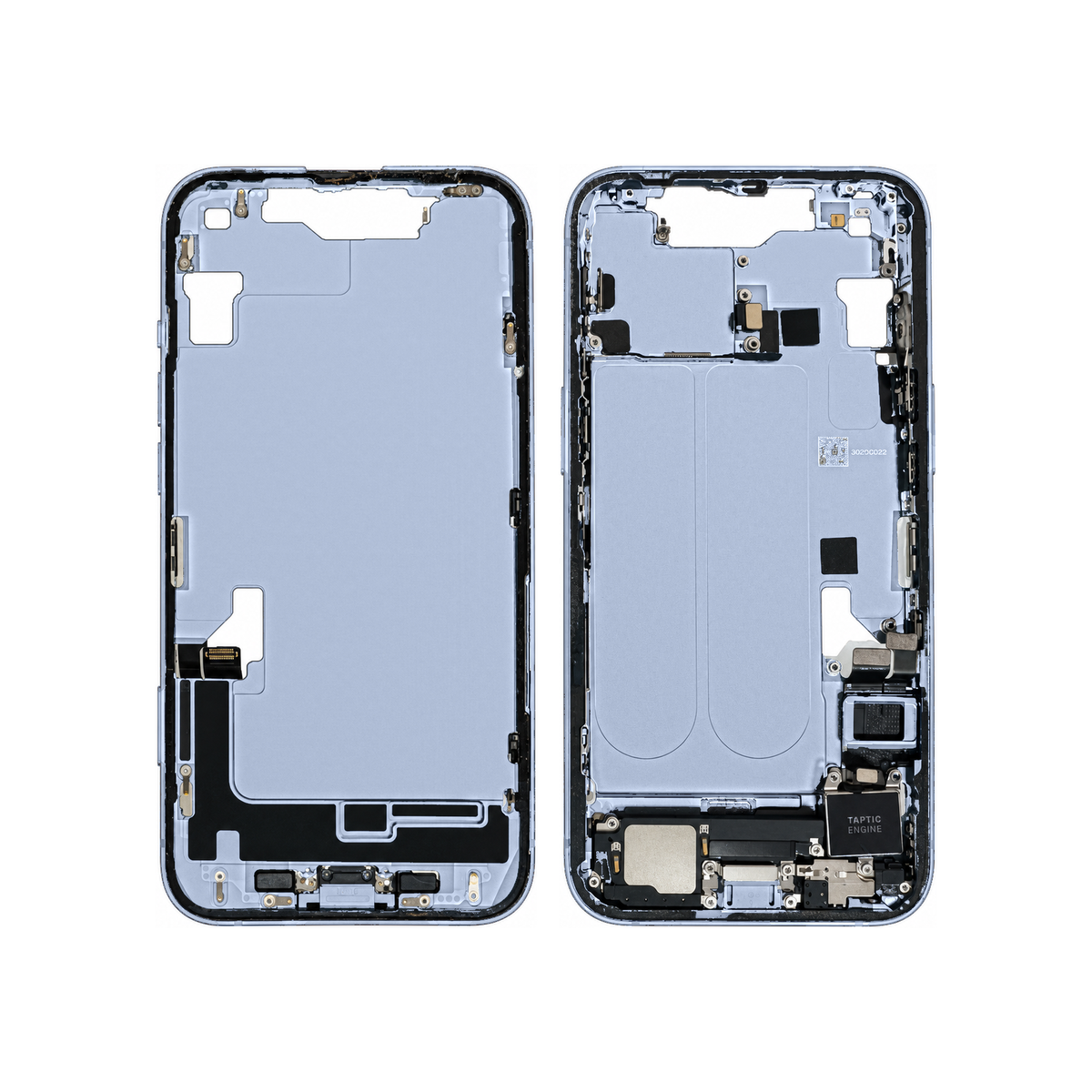 Mid-Frame Housing With Charging Port for Apple iPhone 14 (Genuine Pulled Grade A/B) - Blue
