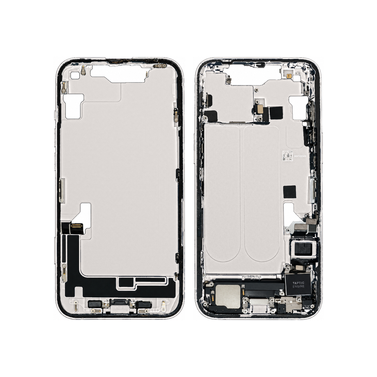 Mid-Frame Housing With Charging Port for Apple iPhone 14 (Genuine Pulled Grade A/B) - Starlight