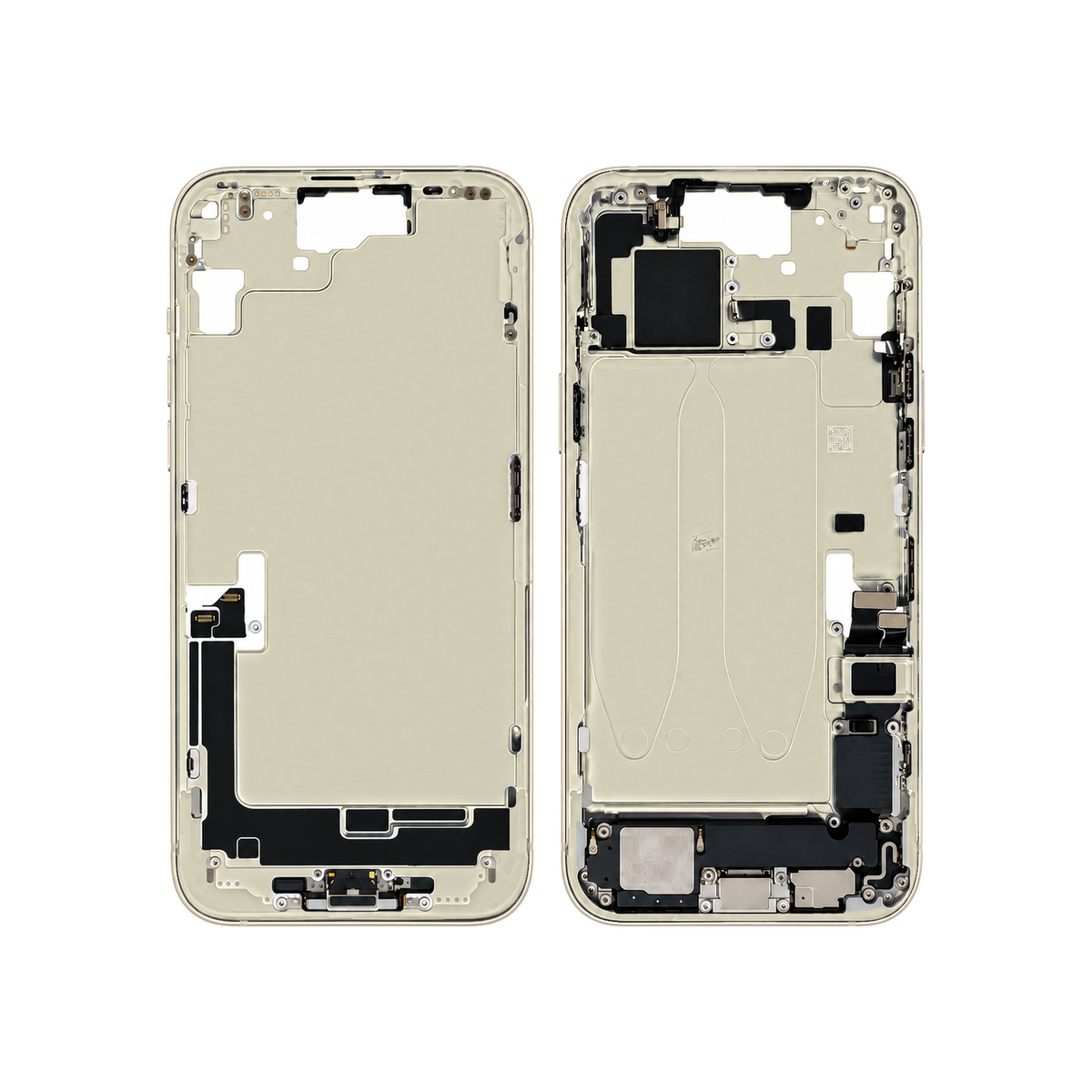 Mid-Frame Housing With Charging Port for Apple iPhone 15 Plus (Genuine Pulled Grade A/B) - Yellow