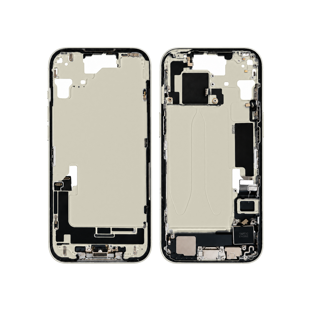 Mid-Frame Housing With Charging Port for Apple iPhone 15 (Genuine Pulled Grade A/B) - Yellow