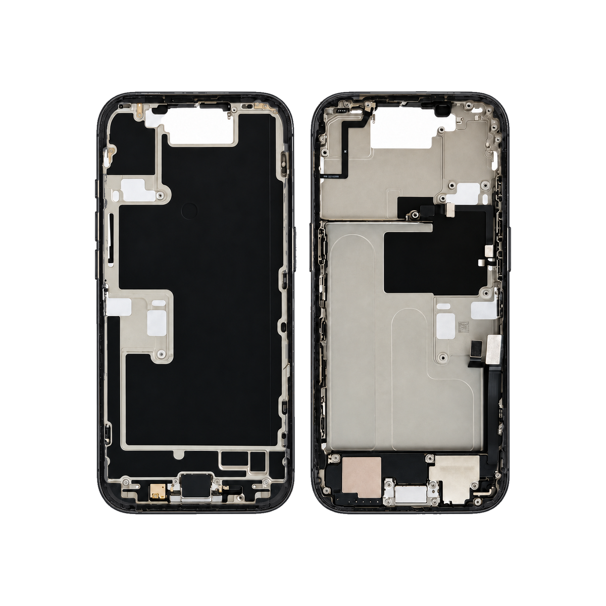 Mid-Frame Housing With Charging Port for Apple iPhone 16 Pro (Genuine Pulled Grade A/B) - Black Titanium