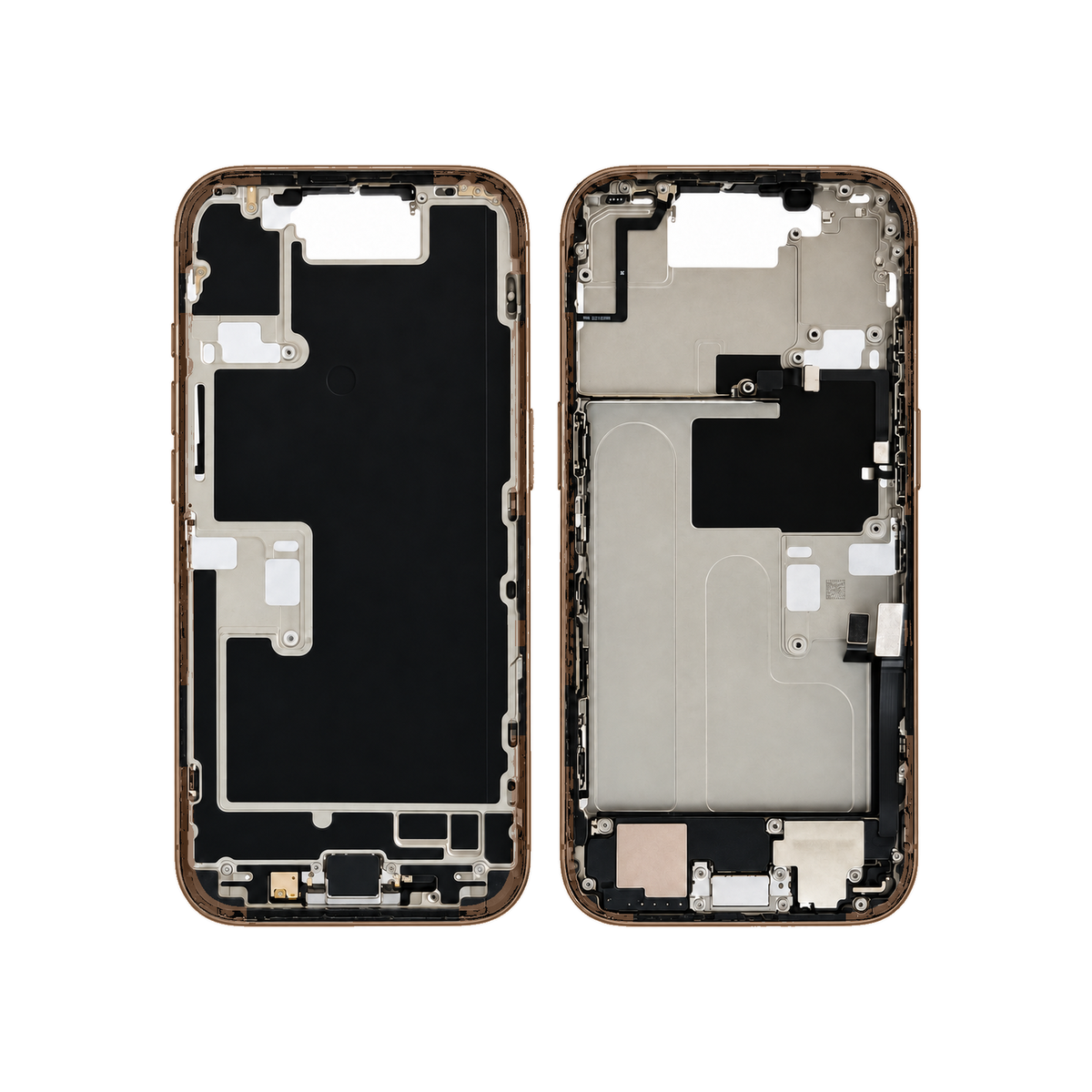 Mid-Frame Housing With Charging Port for Apple iPhone 16 Pro (Genuine Pulled Grade A/B) - Desert Titanium