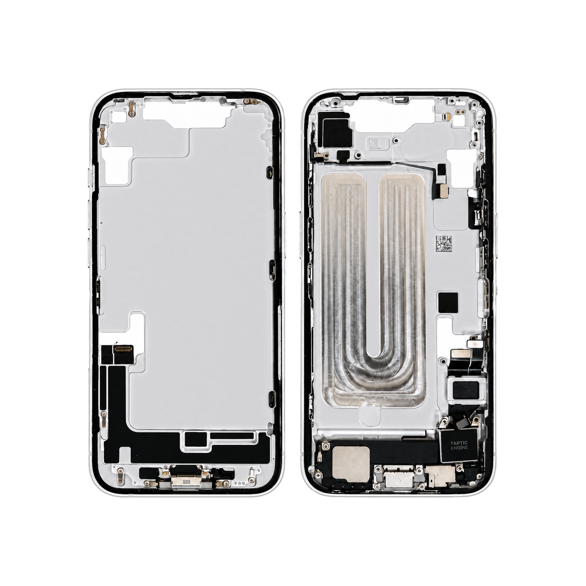 Mid-Frame Housing With Charging Port for Apple iPhone 16e (Genuine Pulled Grade A/B) - White