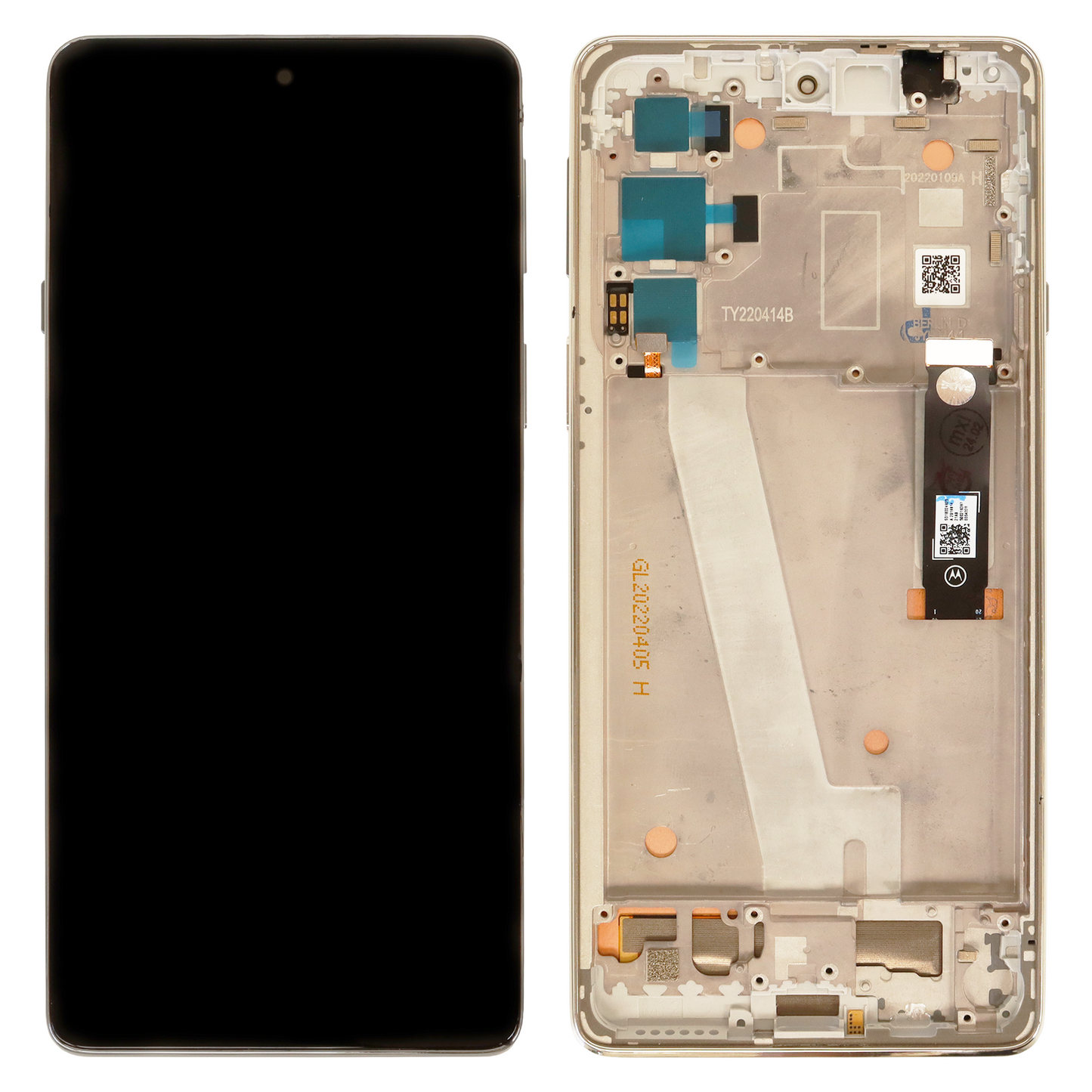 Motorola Moto Edge 20 (XT2143-1) OLED Display With Frame (White)