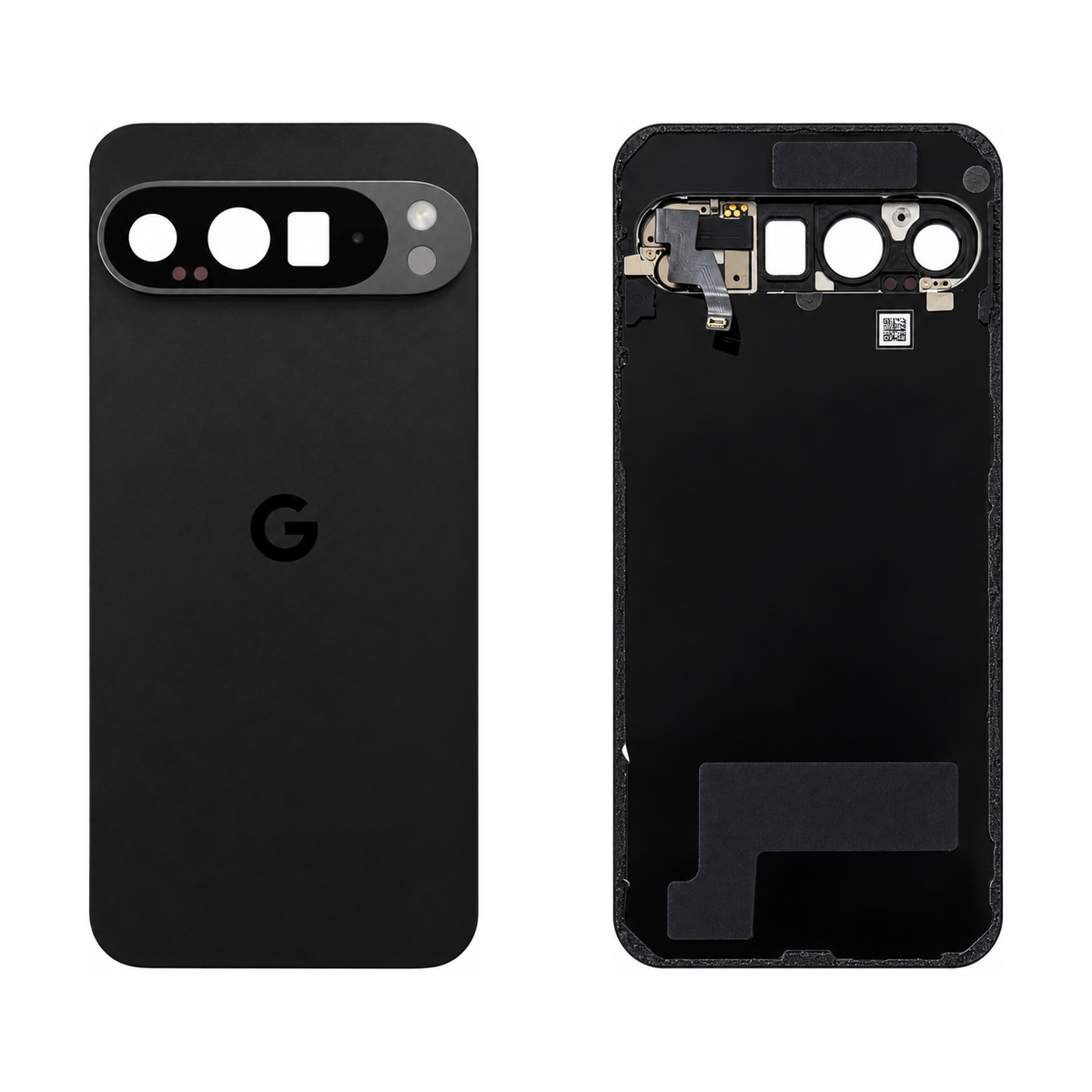 Back Glass for Google Pixel 9 Pro XL - Obsidian (Genuine Pulled Grade A/B) - front and rear views