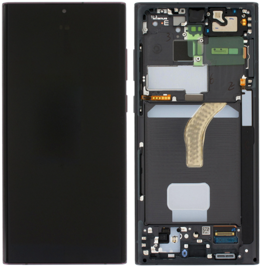 Samsung Galaxy S22 Ultra (SM-S908) OLED Display - Phantom Black (Genuine Service Pack)