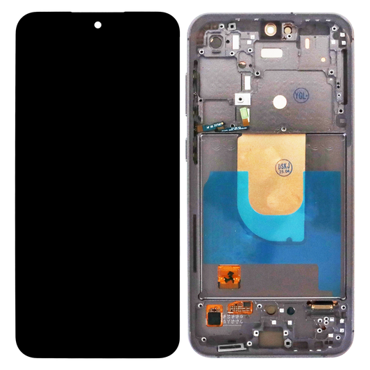 Samsung Galaxy S23 FE (SM-S711B, SM-S711B/DS) OLED Display (Refurbished) With Frame (Black)