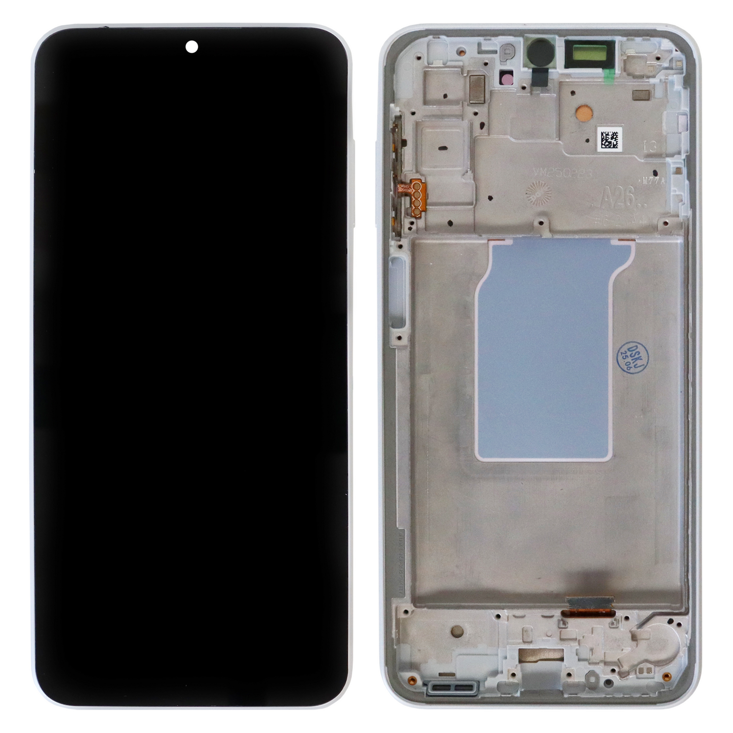 SAMS-A26-OLED-FRME-WHT - Samsung Galaxy A26 5G (SM-A266) OLED Display (Small Size) With Frame (White)