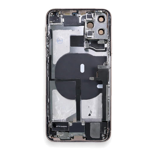 iPhone 11 Pro Max Back Housing With Small Parts - Gold (Genuine Pulled Grade A/B)
