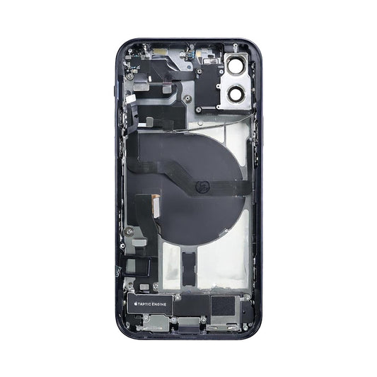 iPhone 12 Back Housing With Small Parts - Black (Genuine Pulled Grade A/B)