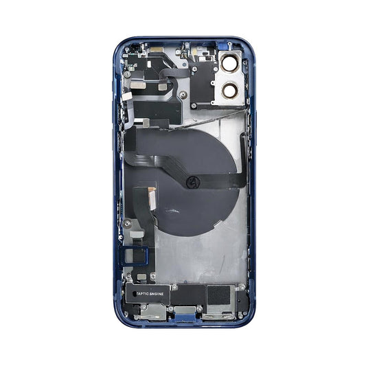 iPhone 12 Back Housing With Small Parts - Blue (Genuine Pulled Grade A/B)