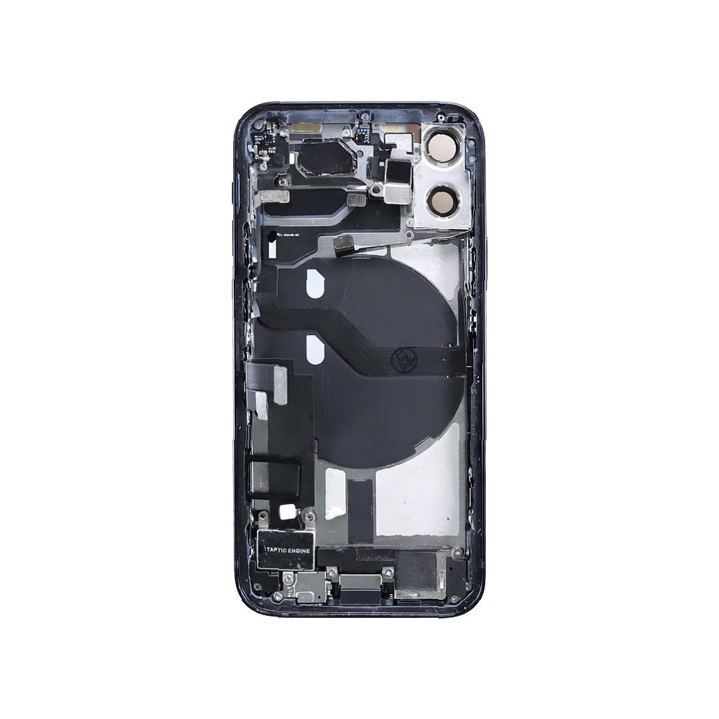 iPhone 12 Mini Back Housing With Small Parts - Black (Genuine Pulled Grade A/B)