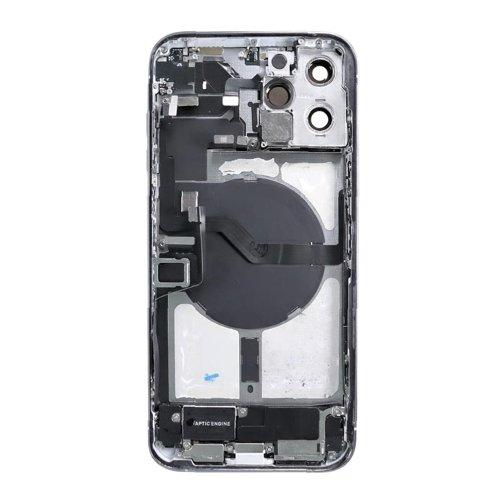 iPhone 12 Pro Max Back Housing With Small Parts - Silver (Genuine Pulled Grade A/B)