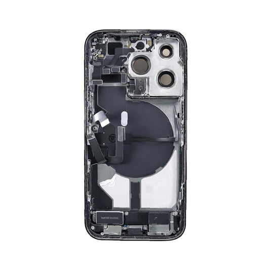 iPhone 14 Pro Back Housing With Small Parts - Space Black (Genuine Pulled Grade A/B)