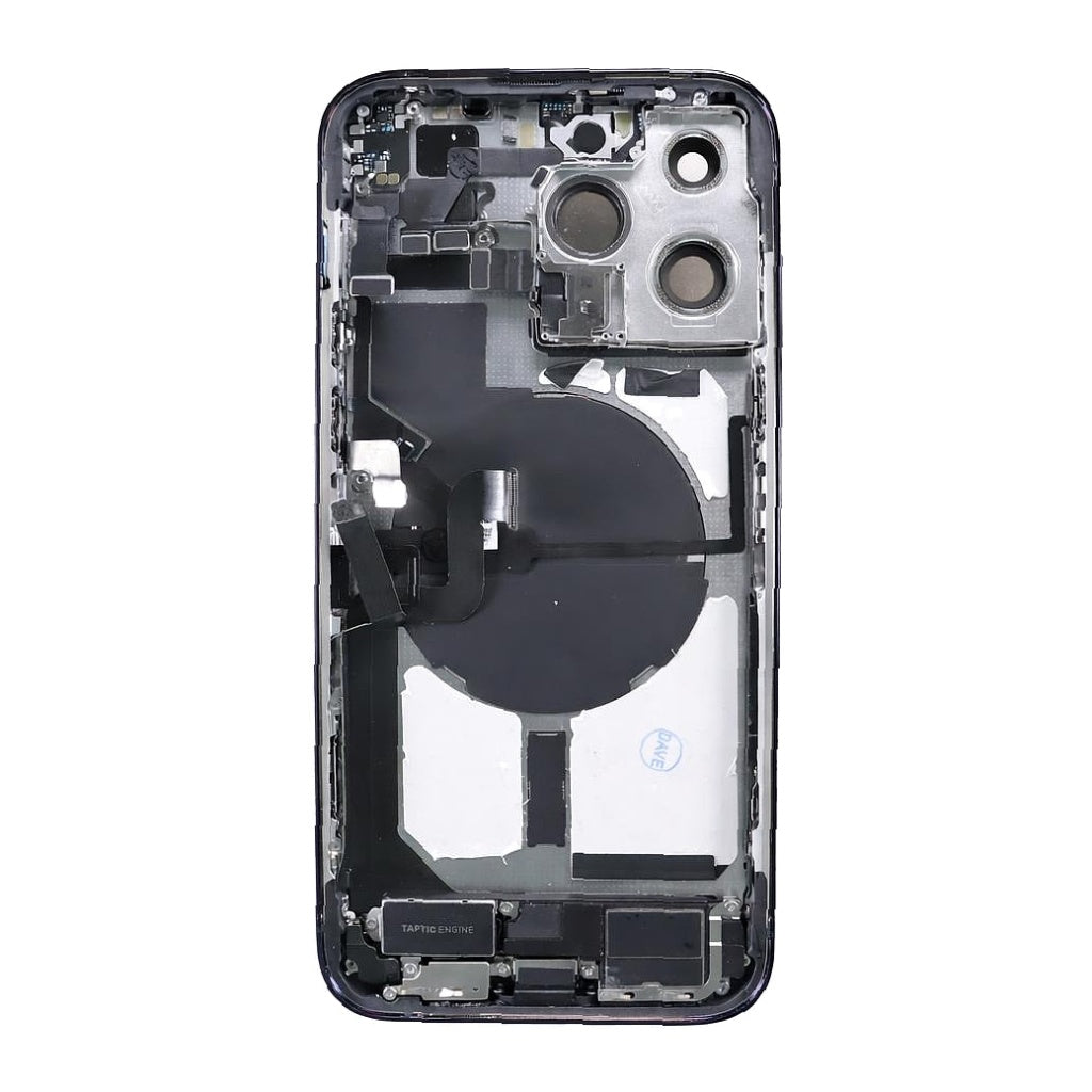 iPhone 14 Pro Max Back Housing With Small Parts - Space Black (Genuine Pulled Grade A/B)