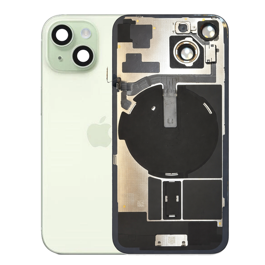 iPhone 15 Back Glass with Small Parts - Green (Genuine Pulled)