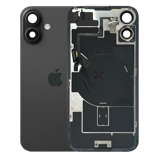 iPhone 16 Plus Back Glass with Small Parts - Black (Genuine Pulled)