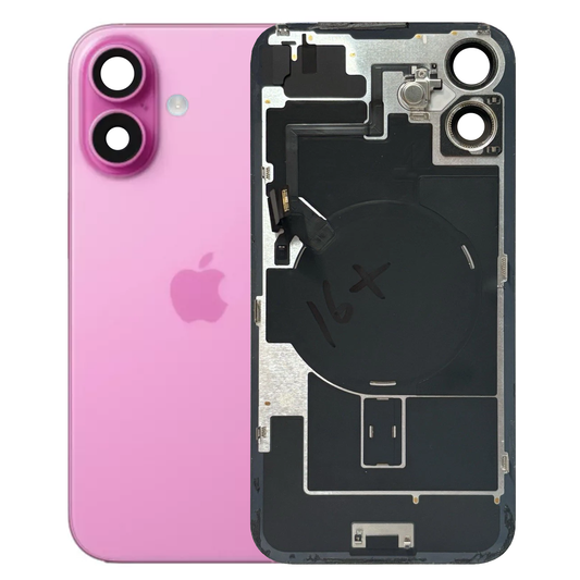 iPhone 16 Plus Back Glass with Small Parts - Pink (Genuine Pulled)