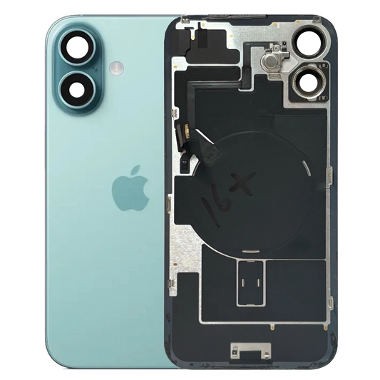 iPhone 16 Plus Back Glass with Small Parts - Teal (Genuine Pulled)