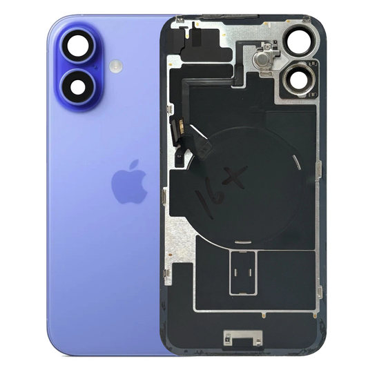 iPhone 16 Plus Back Glass with Small Parts - Ultramarine (Genuine Pulled)