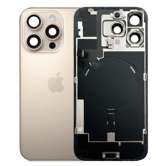 iPhone 16 Pro Max Back Glass with Small Parts - Desert Titanium (Genuine Pulled)