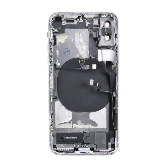 iPhone X Back Housing With Small Parts - Silver (Genuine Pulled Grade A/B)