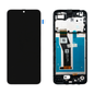 LCD Display Assembly With Frame for Motorola Moto E13  XT2345-2  XT2345-3   Genuine Service Pack  - Black 5D68C22340
