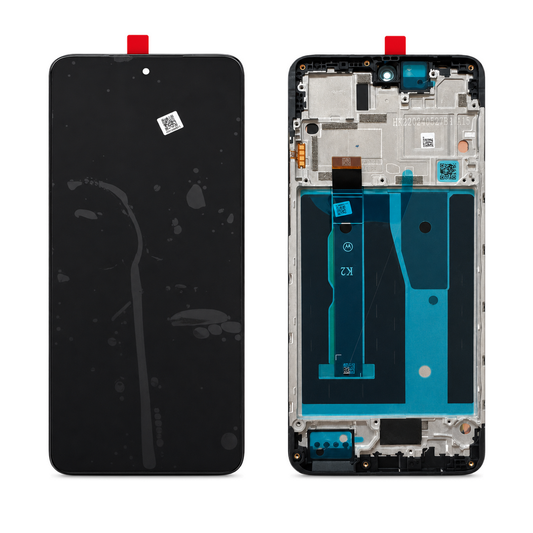 OLED Display Assembly With Frame for Motorola Moto G84 5G  XT2347   Genuine Service Pack  - Black 5D68C23231